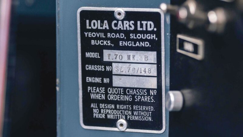 1969 Lola T70 MK3B interior
