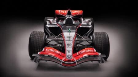 McLaren F1 car that kickstarted Lewis Hamilton’s career sells for £2m