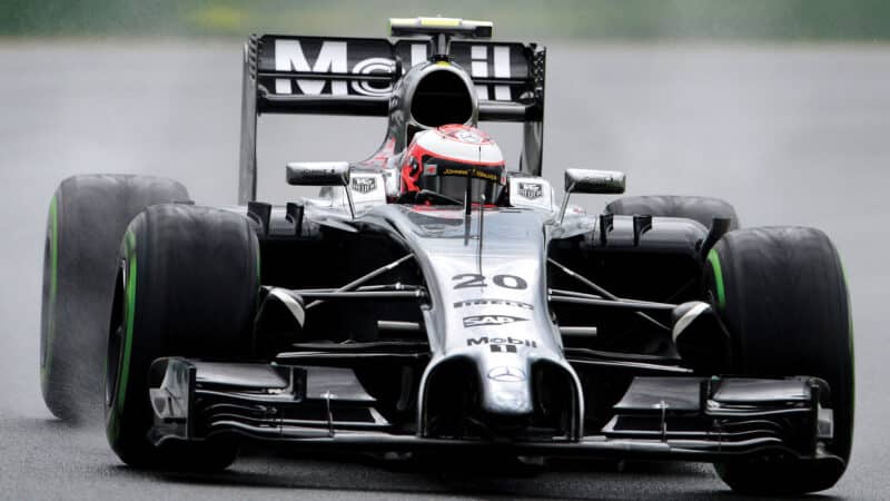 His dream move to F1 came in 2014 at McLaren as a replacement for Sergio Pérez; his first race, in Australia, made the record books