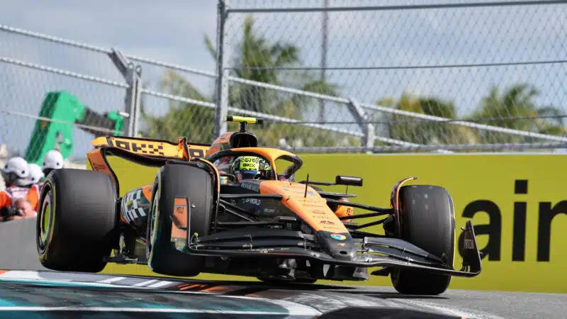 Lando Norris (McLaren-Mercedes) during practice for the 2024 Miami Grand Prix