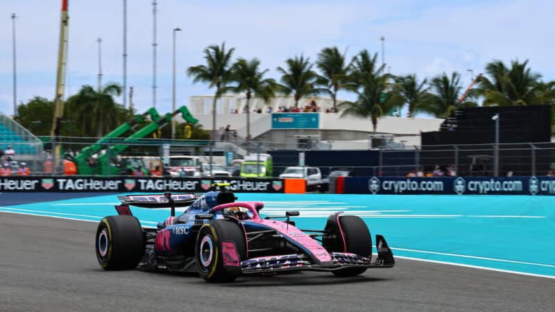 Mick Doohan (Alpine-Renault) during practice for the 2025 Miami Grand Prix
