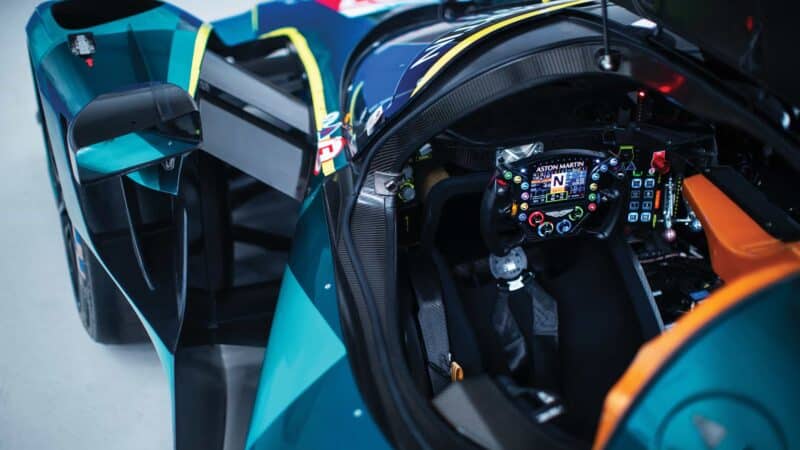 Aston Martin Valkyrie interior steering wheel