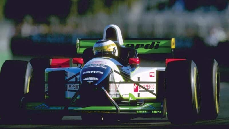 F1 debut, 1996 Australian GP driving a Minardi