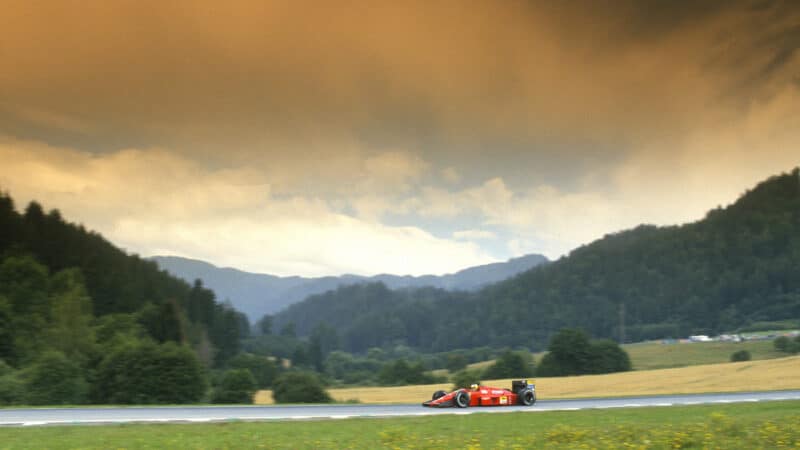Ferrari of Michele Alboreto in 1987 Austrian Grand Prix