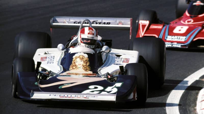Rolf Stommelen, Penthouse Hesketh 308D in the Dutch Grand Prix
