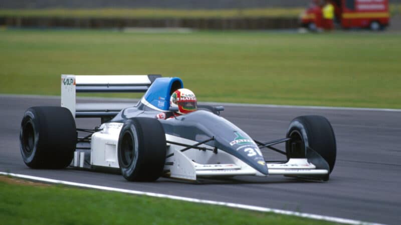 Pedro Chaves (POR), Coloni Cosworth, did not pass pre-qualifying. British Grand Prix, Rd8, Silverstone, England. 17 July 1991.