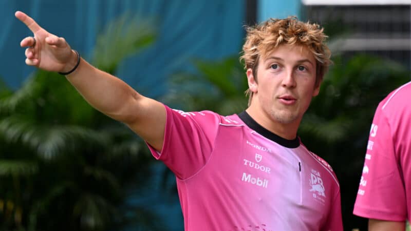 Liam Lawson in the Miami GP