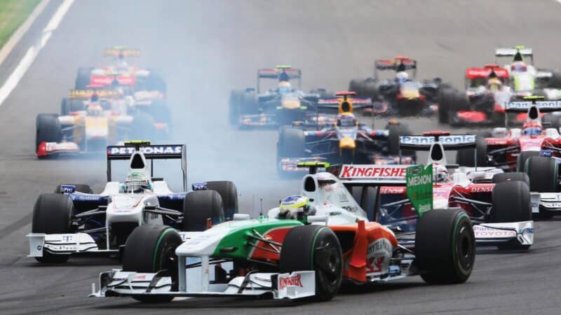 Giancarlo Fisichella second place at Spa 2009 Force India