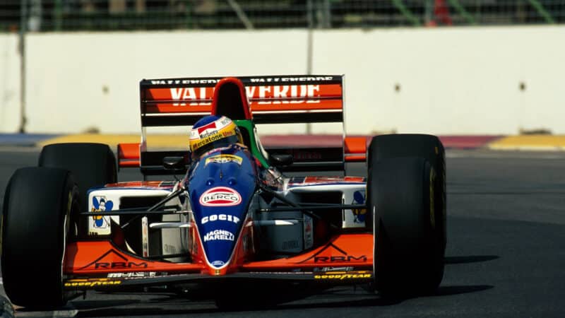 Minardi of Michele Alboreto in 1994 F1 Australian Grand Prix